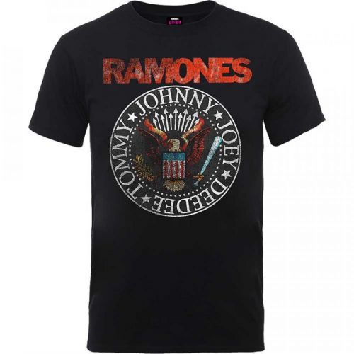 Ramones - Tričko Vintage Eagle Seal - Muž, Unisex, Čierna, XXL