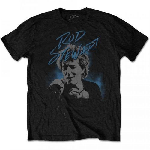 Rod Stewart - Tričko Scribble Photo - Muž, Unisex, Čierna, S