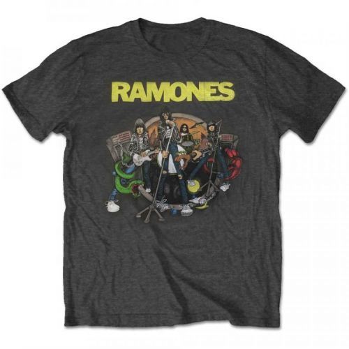 Ramones - Tričko Road to Ruin - Muž, Unisex, Šedá, XXL