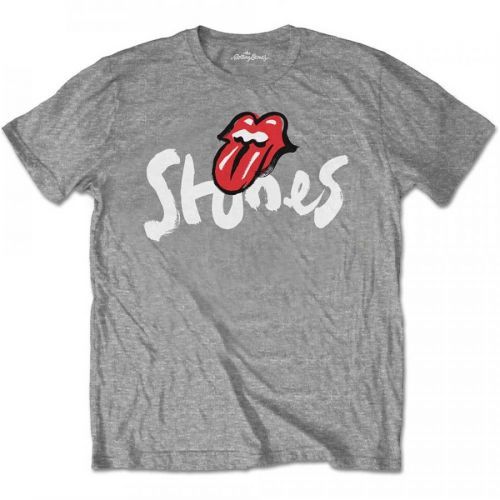 Rolling Stones - Tričko No Filter Brush Strokes - Muž, Unisex, Šedá, XXL