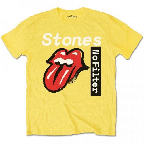 Rolling Stones - Tričko No Filter Text - Muž, Unisex, Žltá, S
