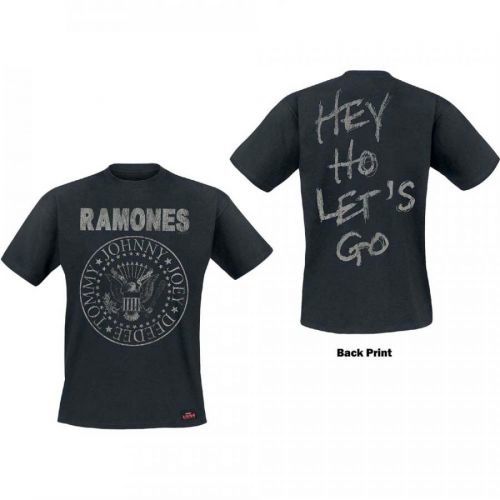 Ramones - Tričko Seal Hey Ho - Muž, Unisex, Čierna, XXL
