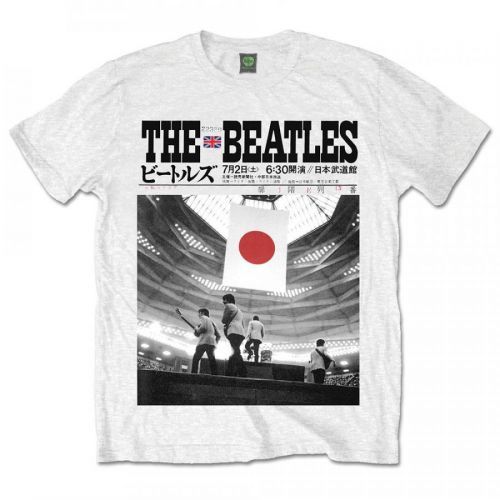 The Beatles - Tričko Live at the Budokan - Muž, Unisex, Biela, XXL