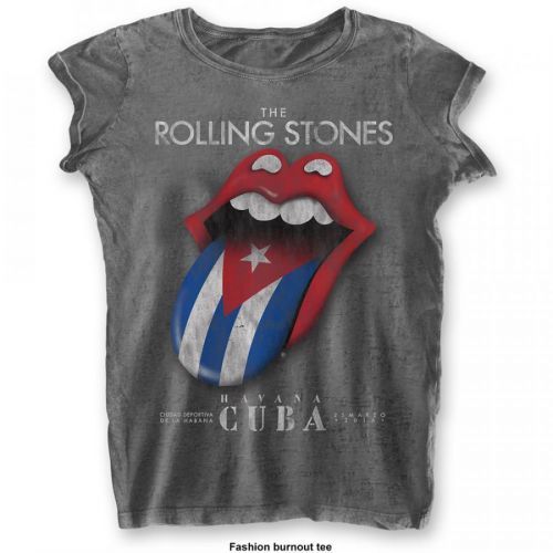 Rolling Stones - Tričko Havana Cuba - Žena, Šedá, XXL
