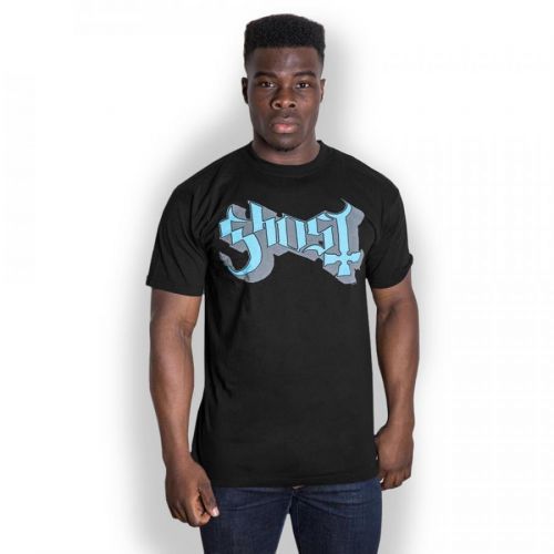 Ghost - Tričko Blue/Grey Keyline Logo - Muž, Unisex, Čierna, XXL