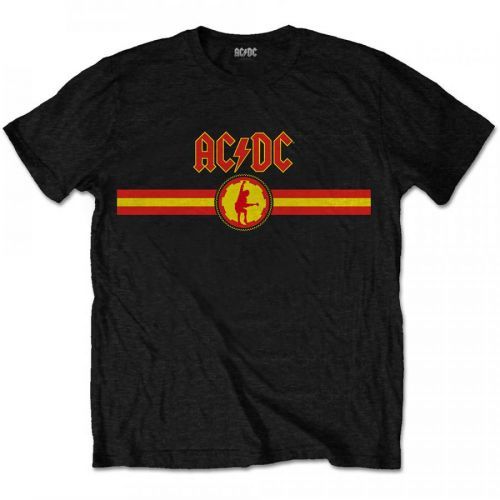 AC/DC - Tričko Logo & Stripe - Muž, Unisex, Čierna, S
