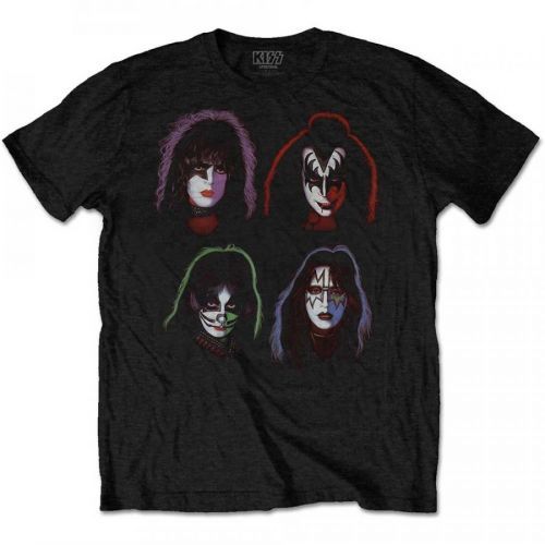Kiss - Tričko Faces - Muž, Unisex, Čierna, XXL