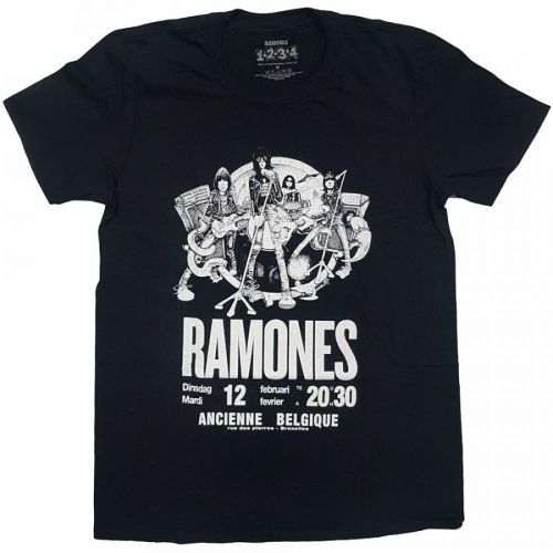 Ramones - Tričko Belgique - Muž, Unisex, Čierna, XXL