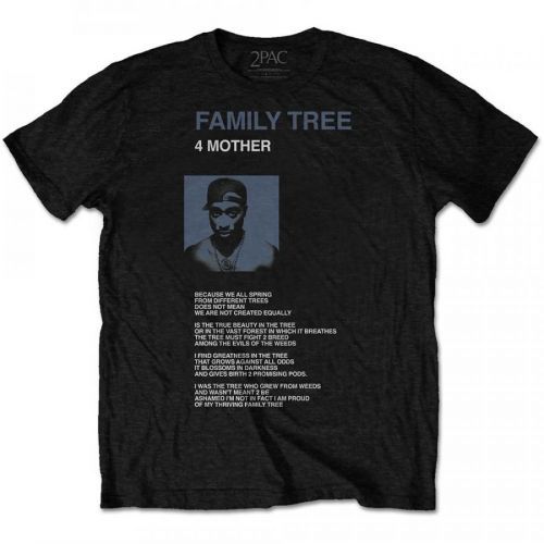 2Pac - Tričko Family Tree - Muž, Unisex, Čierna, XXL