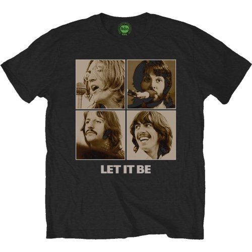 The Beatles - Tričko Let It Be Sepia - Muž, Unisex, Čierna, XXL