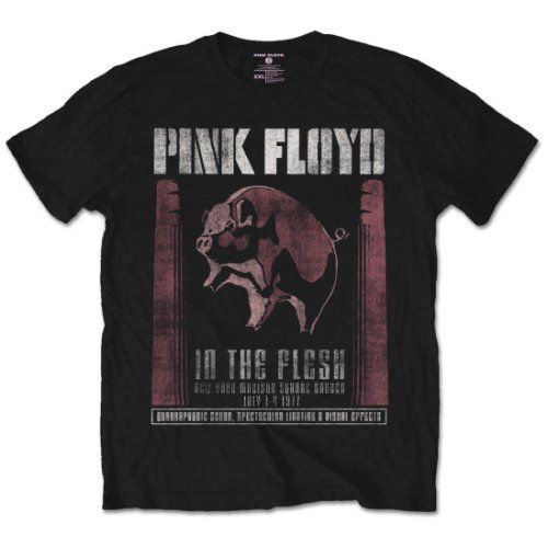 Pink Floyd - Tričko In the Flesh - Muž, Unisex, Čierna, XXL