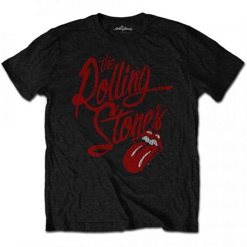 Rolling Stones - Tričko Script Logo - Muž, Unisex, Čierna, XXL