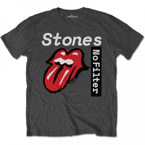 Rolling Stones - Tričko No Filter Text - Muž, Unisex, Šedá, S