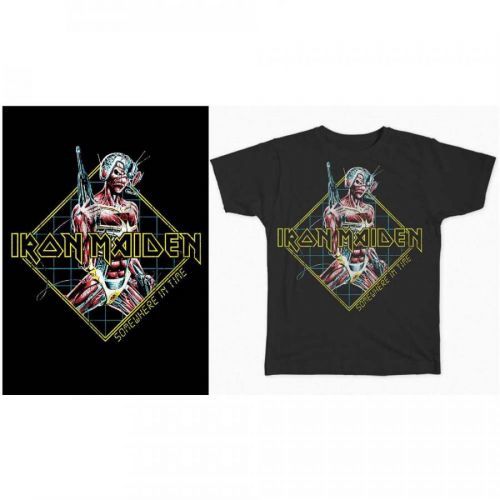 Iron Maiden - Tričko Somewhere in Time Diamond - Muž, Unisex, Čierna, XXL
