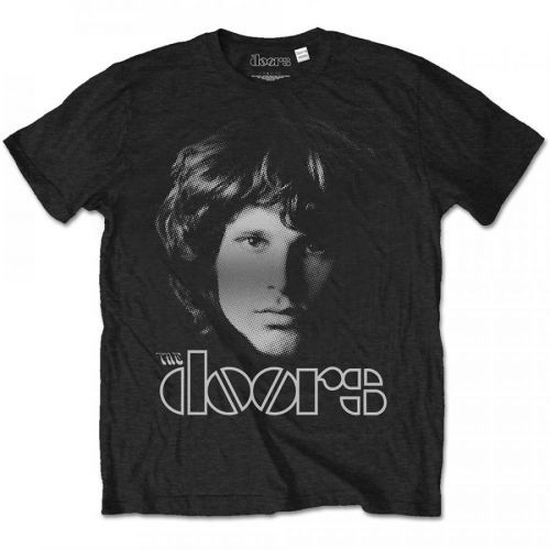 The Doors - Tričko Jim Halftone - Muž, Unisex, Čierna, XXL