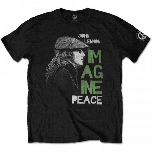 John Lennon - Tričko Imagine Peace - Muž, Unisex, Čierna, XXL