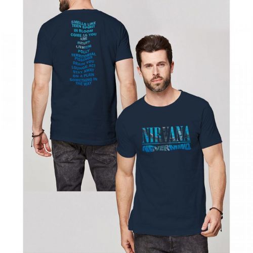 Nirvana - Tričko Nevermind - Muž, Unisex, Modrá, XXL