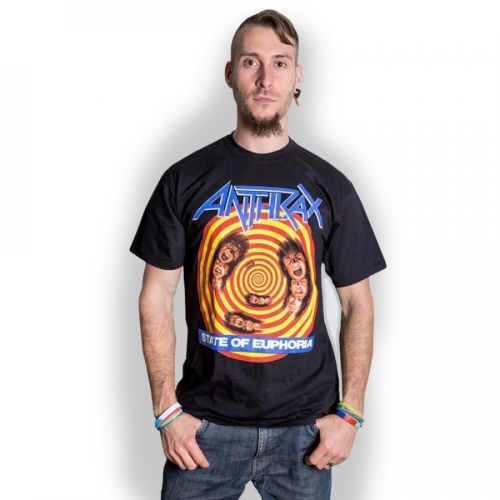 Anthrax - Tričko State of Euphoria - Muž, Unisex, Čierna, XXL