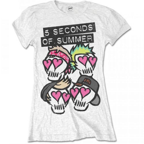 5 Seconds Of Summer - Tričko Spray Skulls - Žena, Biela, S