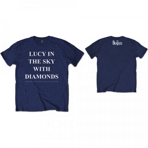 The Beatles - Tričko Lucy in the sky with diamonds - Muž, Unisex, Modrá, XXL