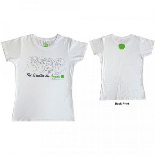 The Beatles - Tričko On Apple - Žena, Biela, XL