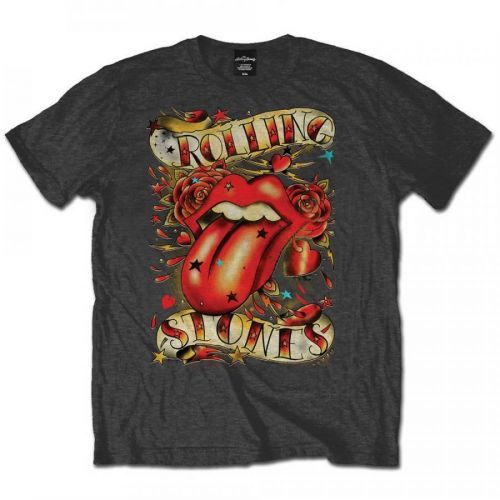 Rolling Stones - Tričko Tongues & Stars - Muž, Unisex, Hnedá, XXL