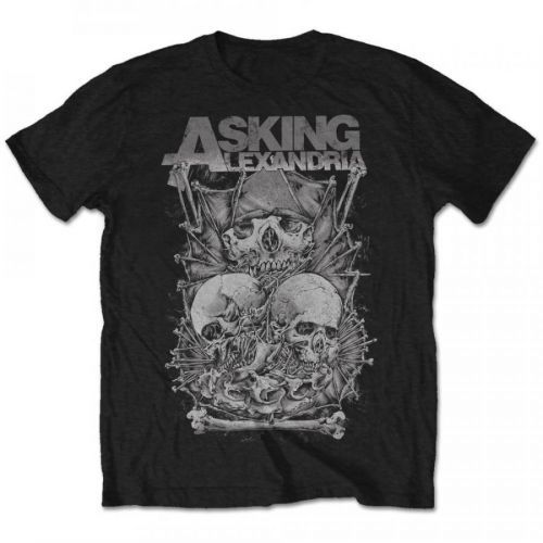 Asking Alexandria - Tričko Skull Stack - Muž, Unisex, Čierna, XXL
