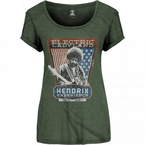 Jimi Hendrix - Tričko Electric Ladyland - Žena, Zelená, S
