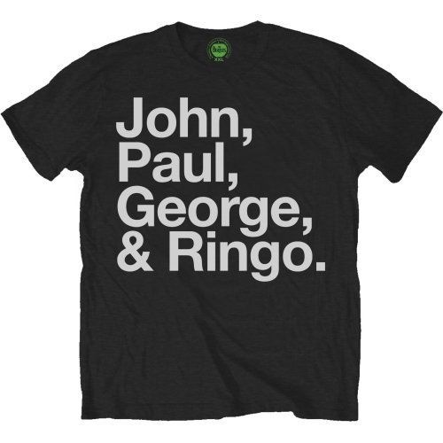 The Beatles - Tričko John, Paul, George & Ringo - Muž, Unisex, Čierna, XXL