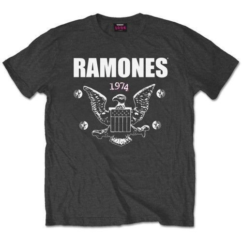 Ramones - Tričko 1974 Eagle - Muž, Unisex, Šedá, XXL