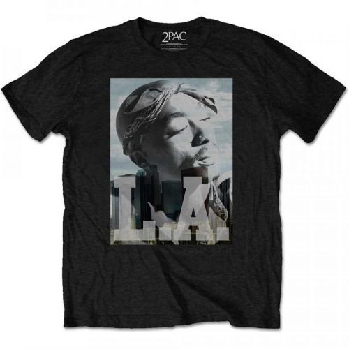 2Pac - Tričko LA Skyline - Muž, Unisex, Čierna, XXL