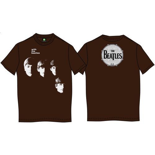 The Beatles - Tričko With The Beatles - Muž, Unisex, Hnedá, XXL