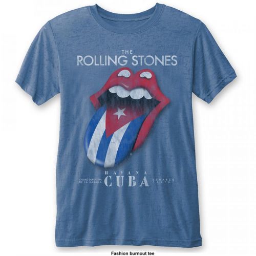 Rolling Stones - Tričko Havana Cuba - Muž, Unisex, Modrá, S