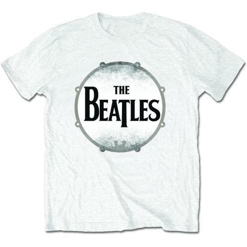 The Beatles - Tričko Drum Skin - Muž, Unisex, Biela, XXL