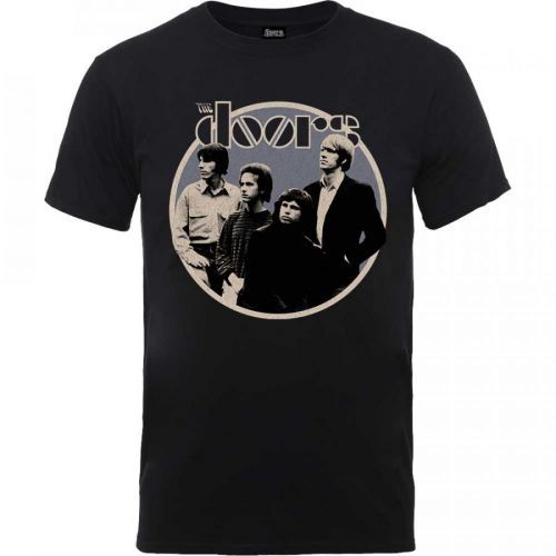 The Doors - Tričko Retro Circle - Muž, Unisex, Čierna, XXL
