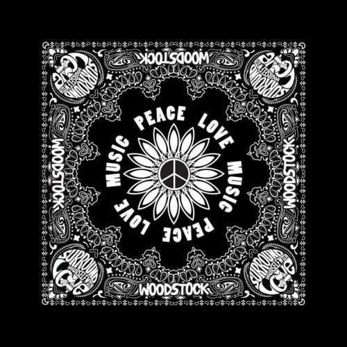 Woodstock - Šatka Peach, Love & Music