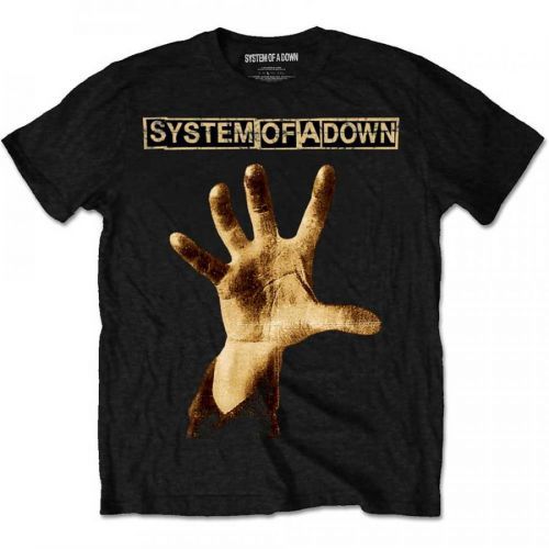 System of a Down - Tričko Hand - Muž, Unisex, Čierna, XXL