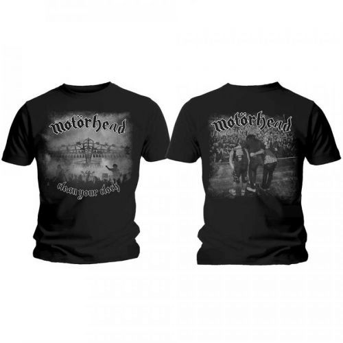 Motörhead - Tričko Clean Your Clock B&W - Muž, Unisex, Čierna, S