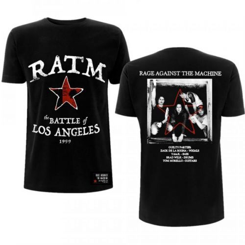Rage Against the Machine - Tričko Battle Star - Muž, Unisex, Čierna, XXL