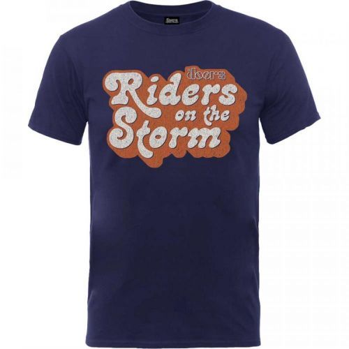 The Doors - Tričko Riders on the Storm Logo - Muž, Unisex, Modrá, XXL