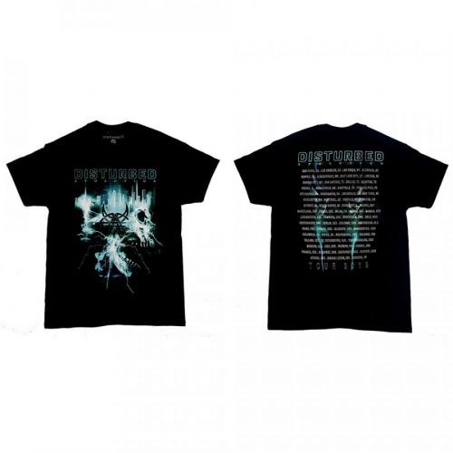 DISTURBED - Tričko Apocalypse Dateback - Muž, Unisex, Čierna, L