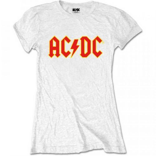 AC/DC - Tričko Logo - Žena, Biela, S