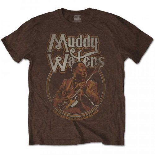 Muddy Waters - Tričko Father of Chicago Blues - Muž, Unisex, Hnedá, S