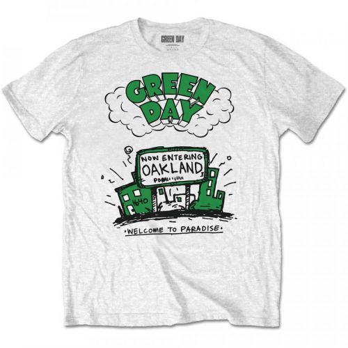 Green Day - Tričko Welcome to Paradise - Muž, Unisex, Biela, XXL