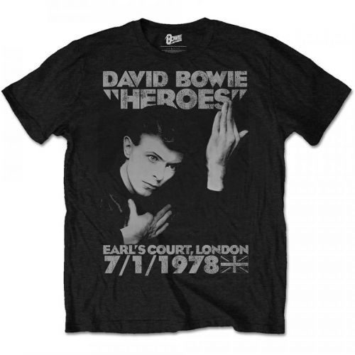 David Bowie - Tričko Heroes Earls Court - Muž, Unisex, Čierna, XXL