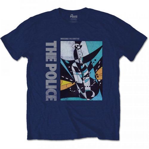 The Police - Tričko Message in a Bottle - Muž, Unisex, Modrá, XXL