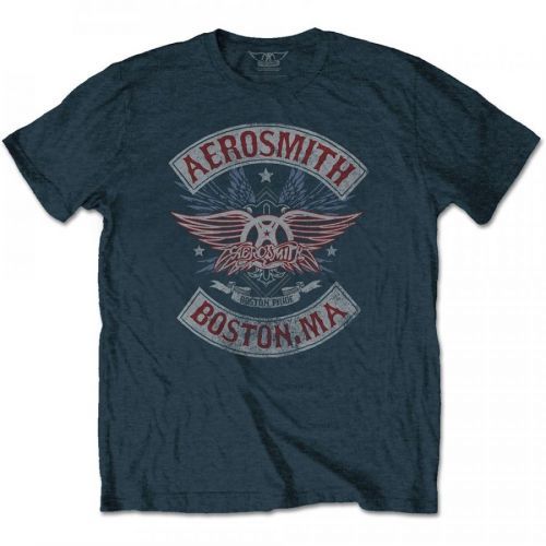 Aerosmith - Tričko Boston Pride - Muž, Unisex, Modrá, XXL