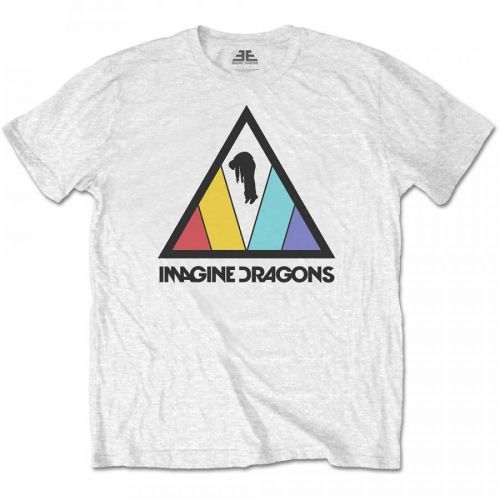 Imagine Dragons - Tričko Triangle Logo - Muž, Unisex, Biela, XXL