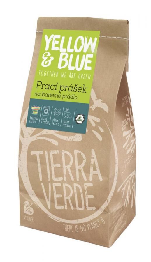 Tierra Verde Prací prášok na farebnú bielizeň pap. sáčok 850g