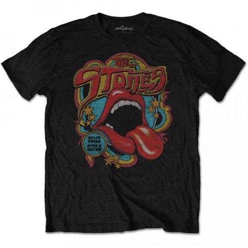 Rolling Stones - Tričko Retro 70s Vibe - Muž, Unisex, Čierna, XXL